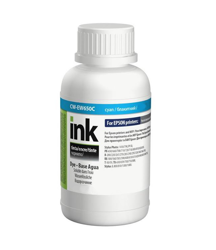Чорнило ColorWay TX650 Epson Stylus Photo 200 мл Cyan (CW-EW650C02) Чорнило ColorWay TX650 Epson Stylus Photo 200 мл Cyan (CW-EW650C02)