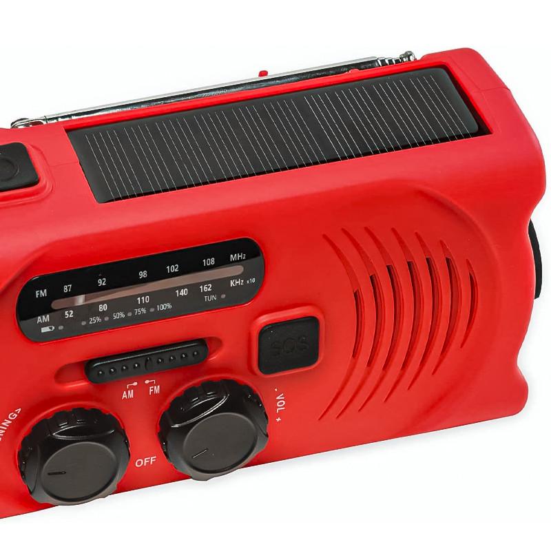 Ліхтар Haoyi HY-088WB ручний із динамо машиною сонячною батареєю та радіо Червоний - фото 3 Ліхтар Haoyi HY-088WB ручний із динамо машиною сонячною батареєю та радіо Червоний - фото 3