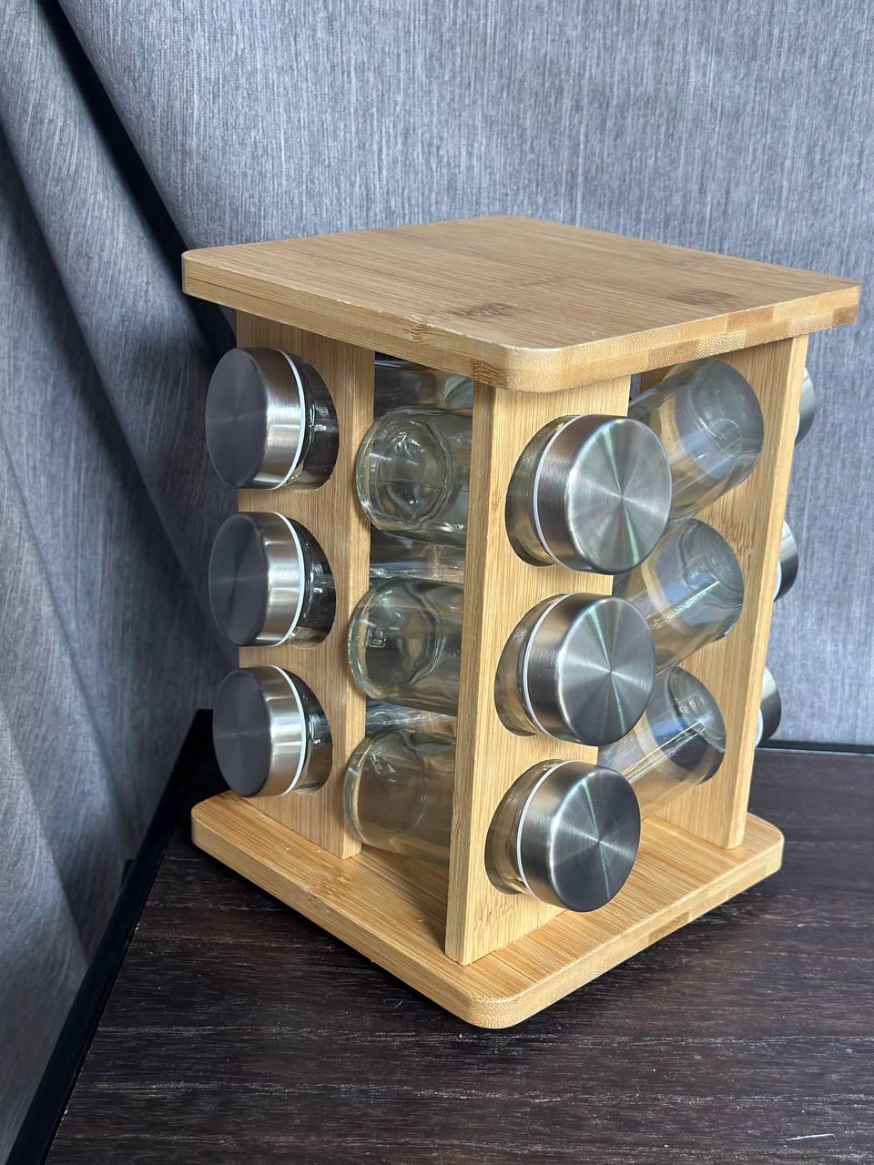 Набір для спецій TS Kitchen HP531B6612Z на дерев'яній підставці 13 пр. (HP531B6612Z)