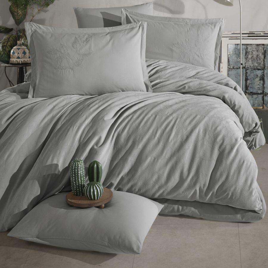 Комплект постельного белья Clasy Marlet v5 gri ранфорс жаккард с вышивкой евро (2000022283884) Комплект постельного белья Clasy Marlet v5 gri ранфорс жаккард с вышивкой евро (2000022283884)