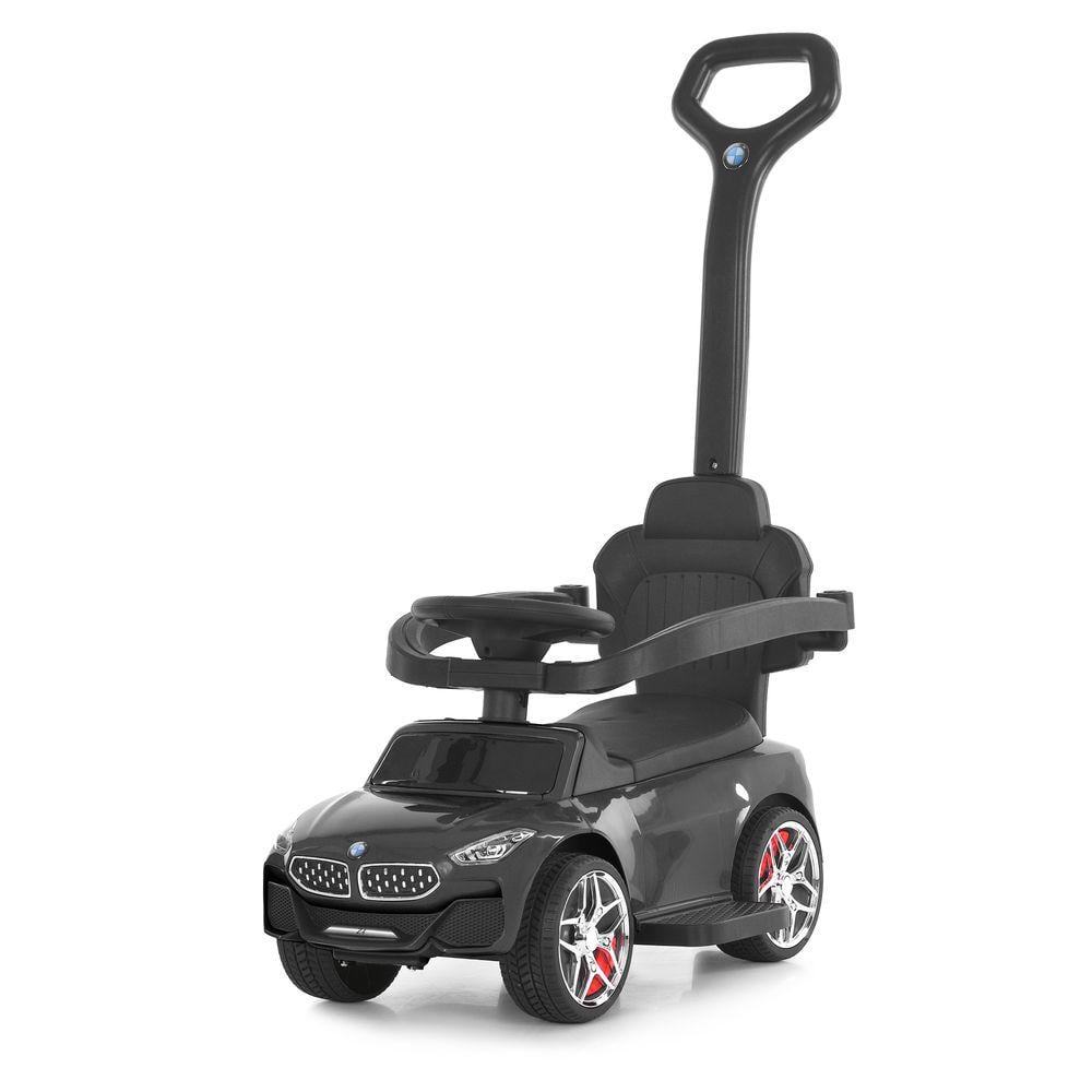 Каталка-толокар M 6253EL-2 с родительской ручкой сиденье экокожа/колеса EVA/музыка/свет Черный (32367787)