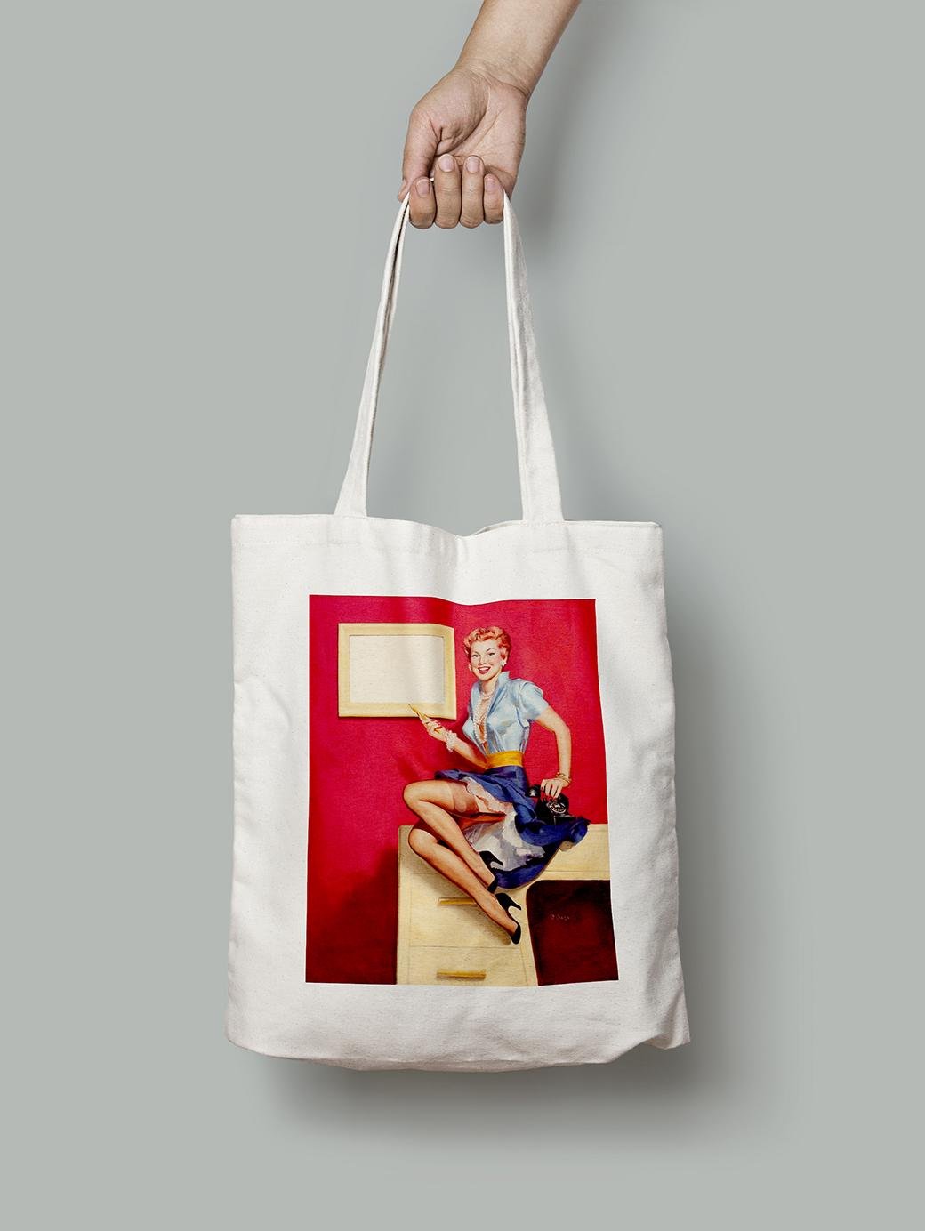 Эко-сумка В офисе. Ричард Скемп шопер (pin_up010264_Bag)