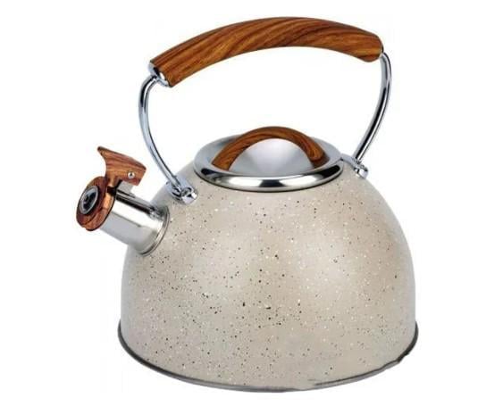 Чайник Rainberg RB-722 со свистком 3 л Бежевый