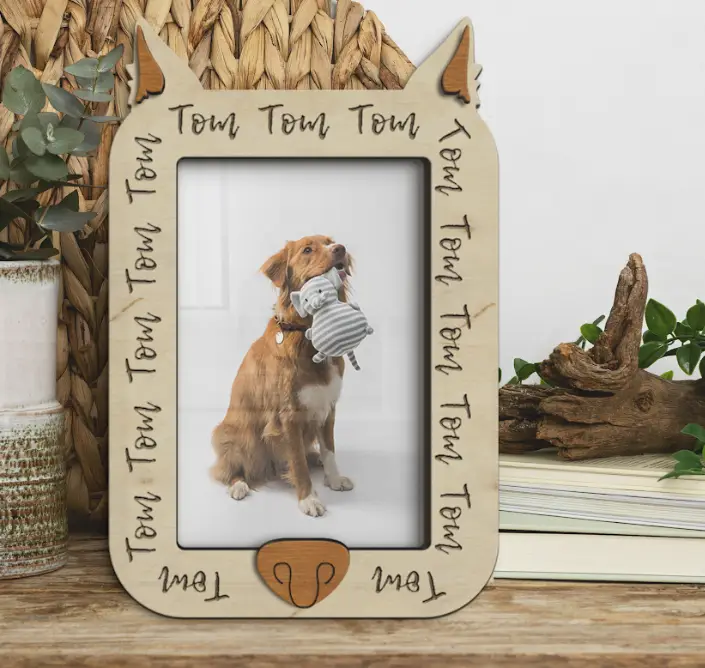 Фоторамка с носом собаки на 1 фото Натуральный (pet_4x6) - фото 2