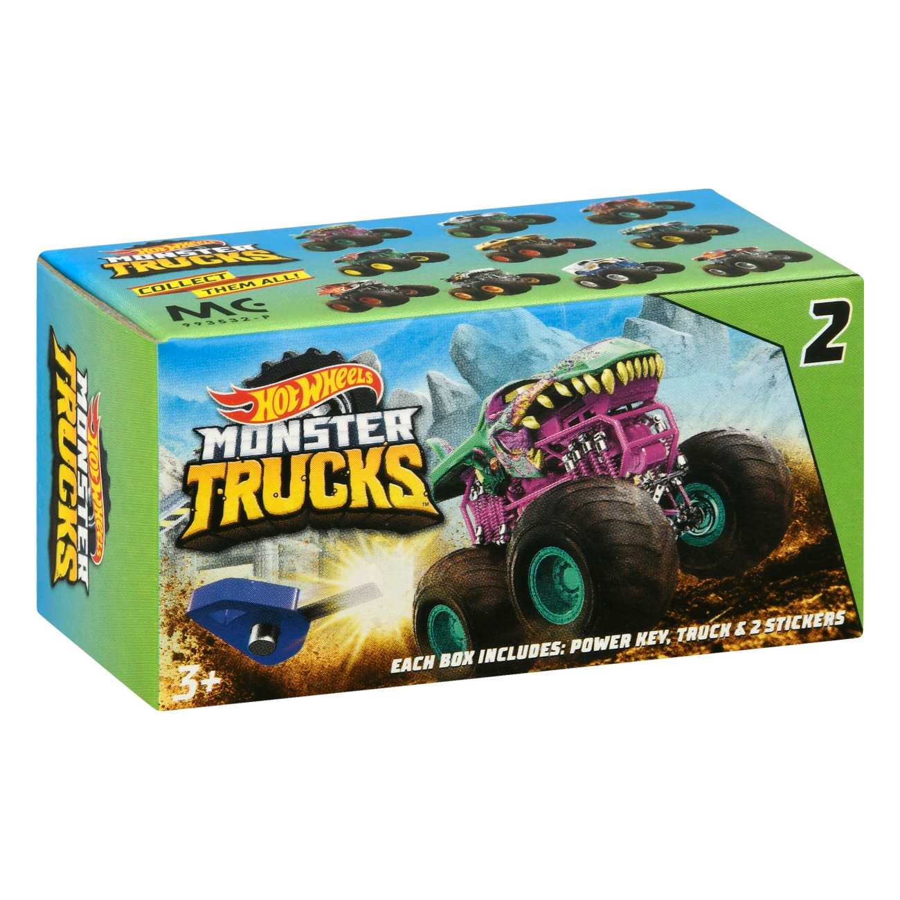Монстр-трак Hot Wheels Monster Trucks Mini Mystery Trucks с пусковой установкой (GBR24)
