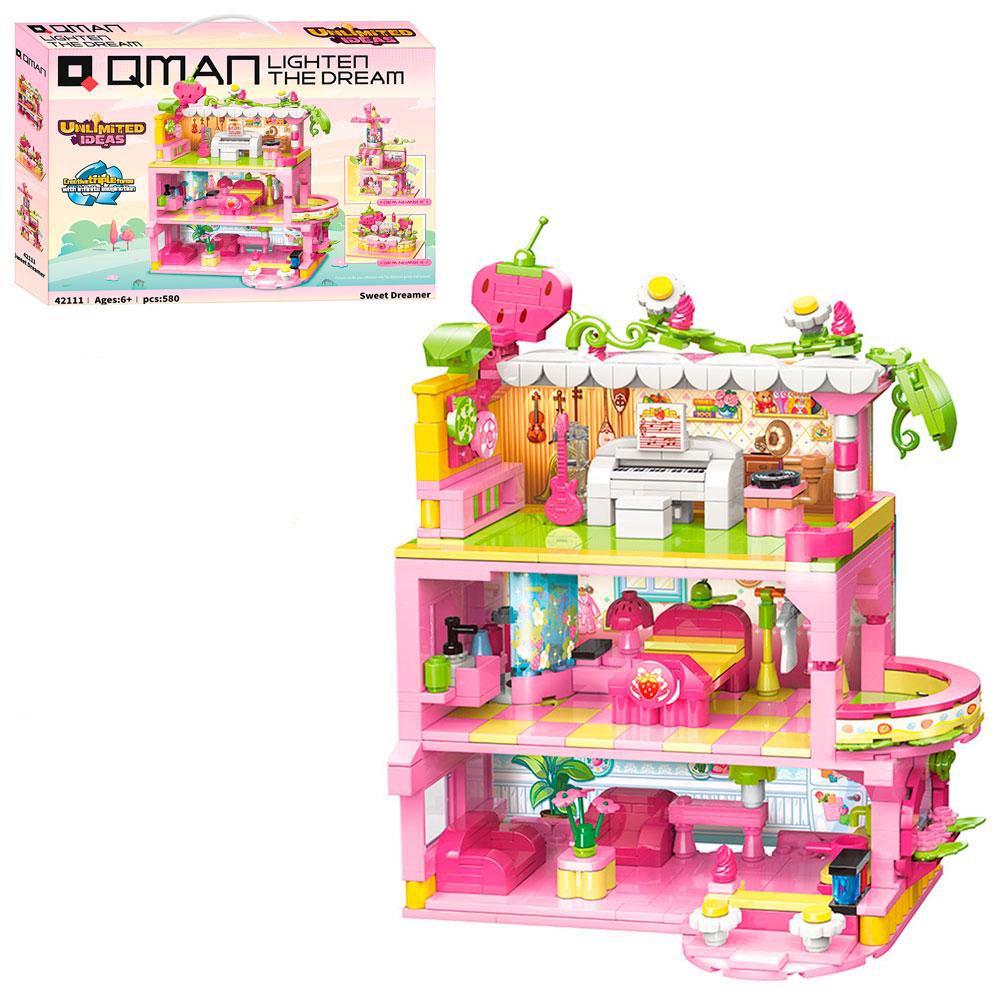 Конструктор детский Qman 42111 3в1 домик 580 деталей (42111)