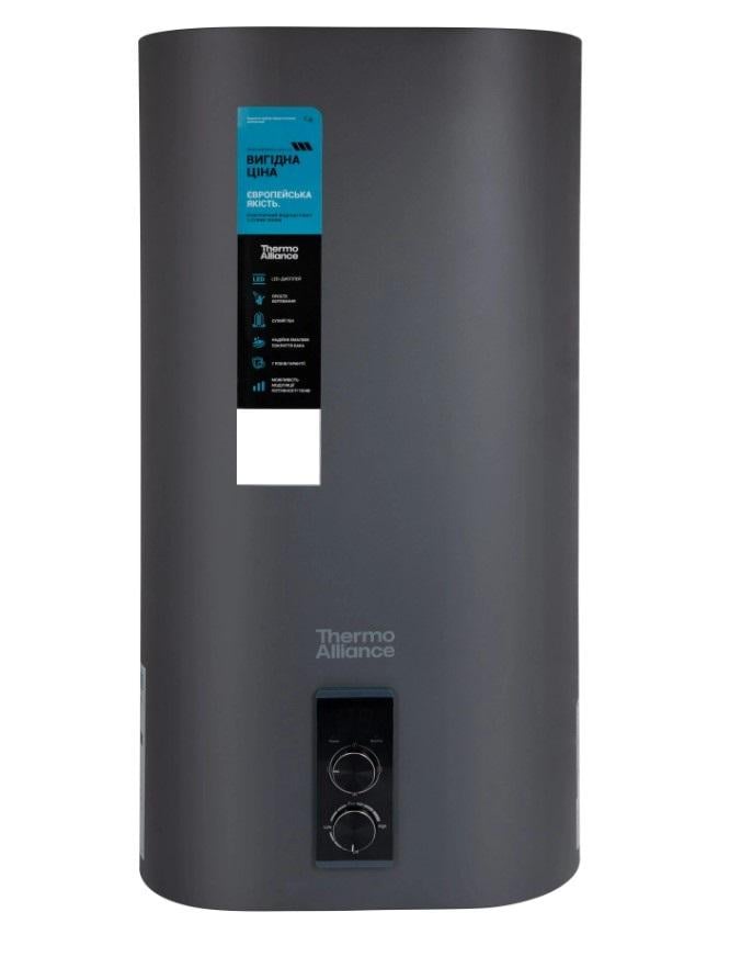 Бойлер прямоугольный Thermo Alliance 2 кВт 50 л плоский вертикальный Серый (DT50V20GPDD2G)