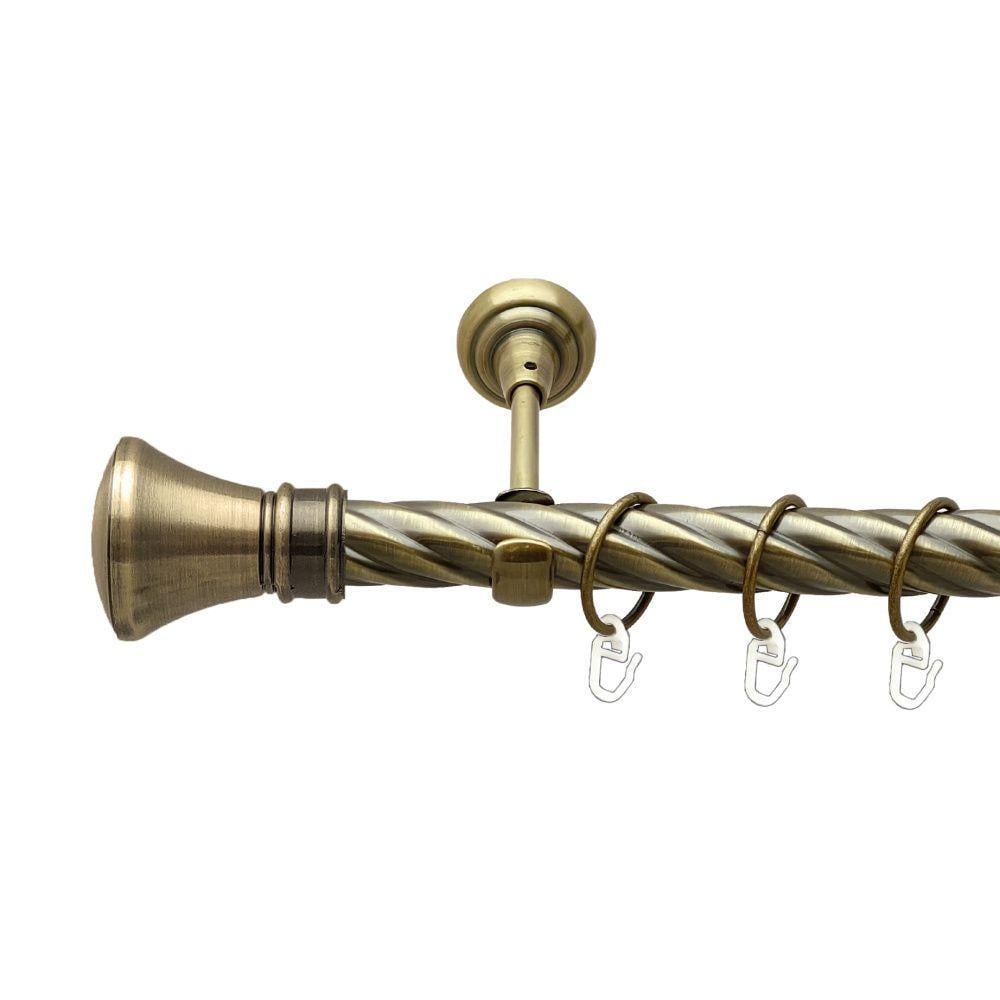 Карниз для штор Orvit Люксор однорядный скрученный 25 мм 160 см Антик (00-00017703)