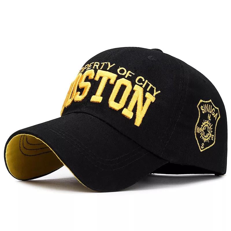 Кепка бейсболка Boston унисекс Черно-золотой