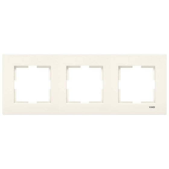 Рамка для розетки Viko Karre 3-на Кремовый (90960212)