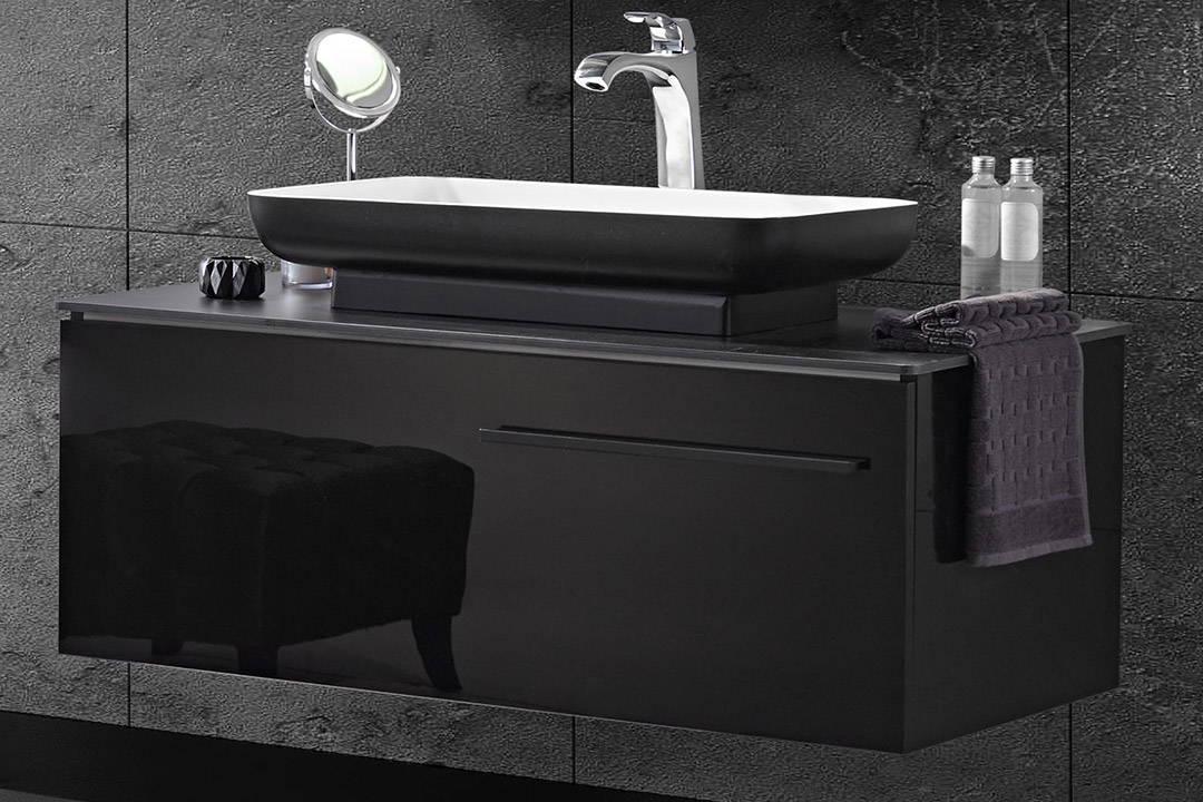 Підвісна тумба з умивальником GOLD Ban-Yom LUCCA 80 см Black