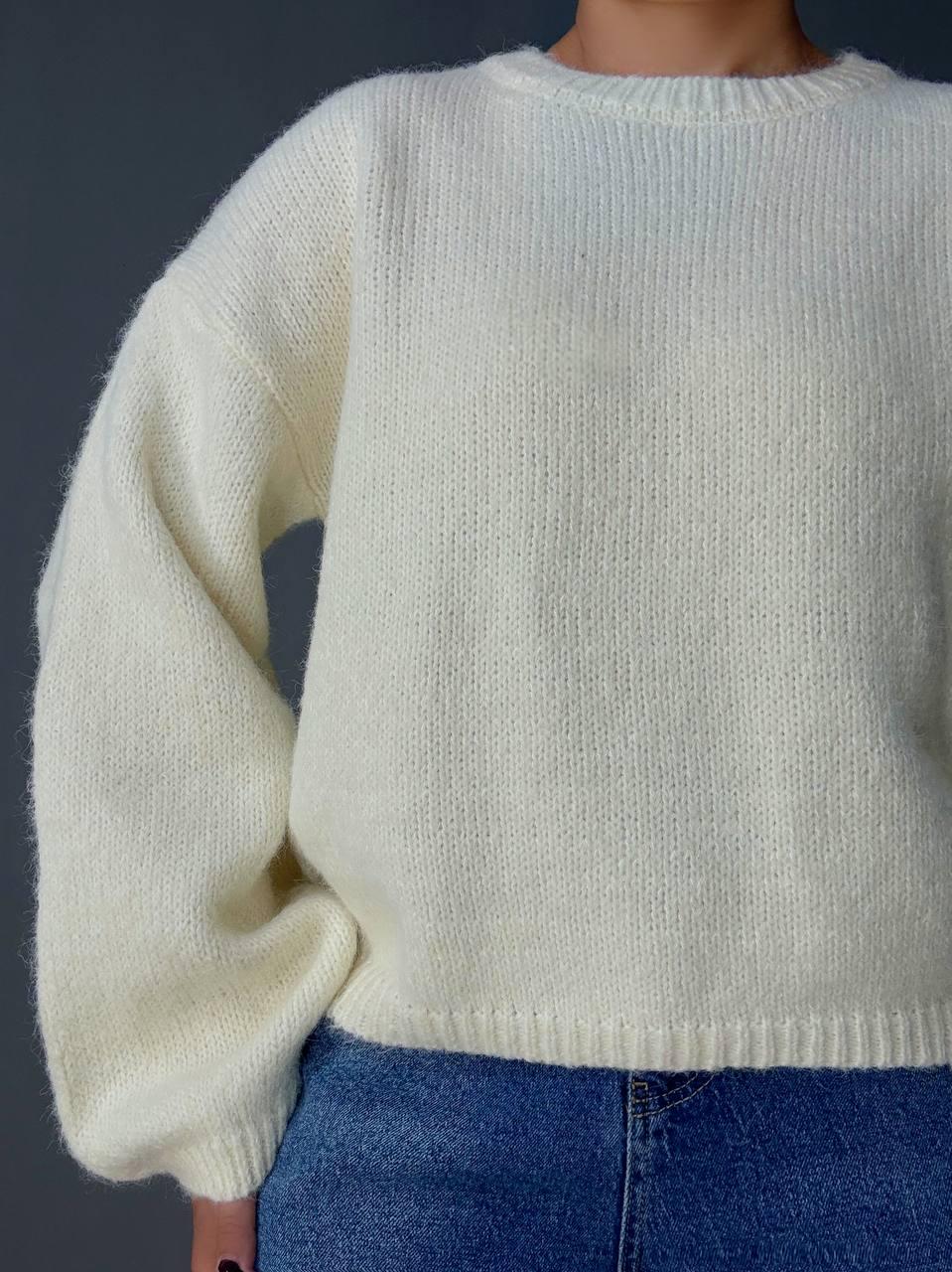 Светр жіночий Fancy Matinee 6119 меланж OS Молочний (4930) - фото 7 Светр жіночий Fancy Matinee 6119 меланж OS Молочний (4930) - фото 7