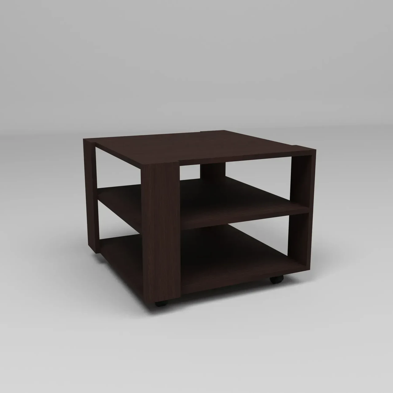 Стол журнальный на колесиках Kontinent Kvant №4 60х60х45 см Венге Магия (52489794) - фото 3 Стол журнальный на колесиках Kontinent Kvant №4 60х60х45 см Венге Магия (52489794) - фото 3