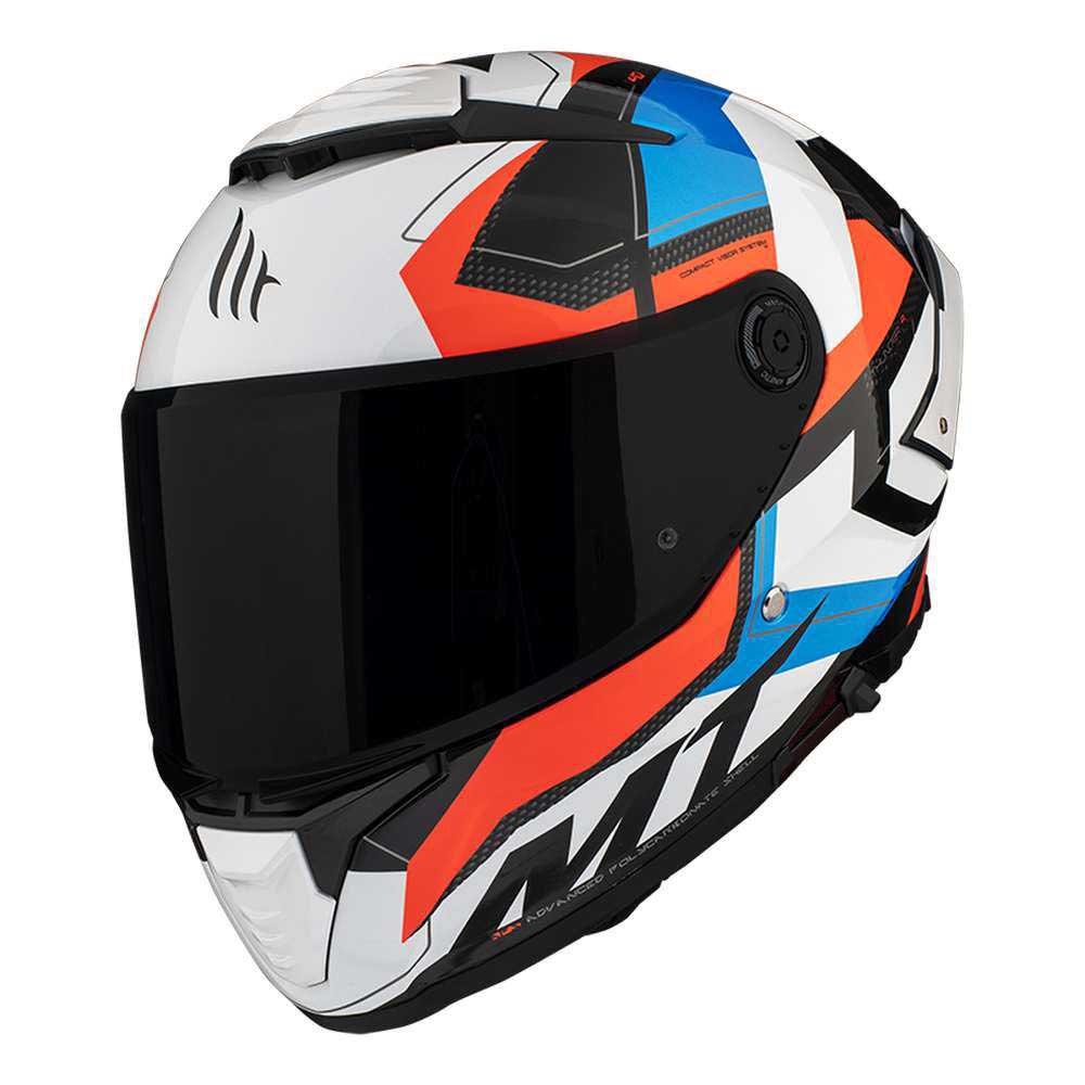 Мотошлем MT HELMETS Thunder 4 SV Valiant A0 XS Gloss White (22661)