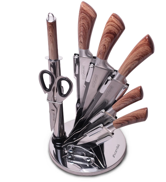 Набір кухонних ножів Kamille (KM-5048) 8 пр.