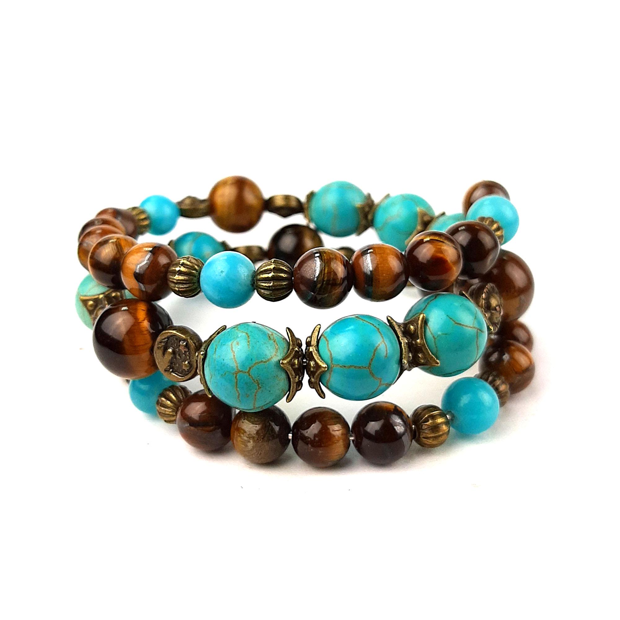 Браслет DARSANA Тиана из натурального камня говлит/тигровый глаз (DRSU104)