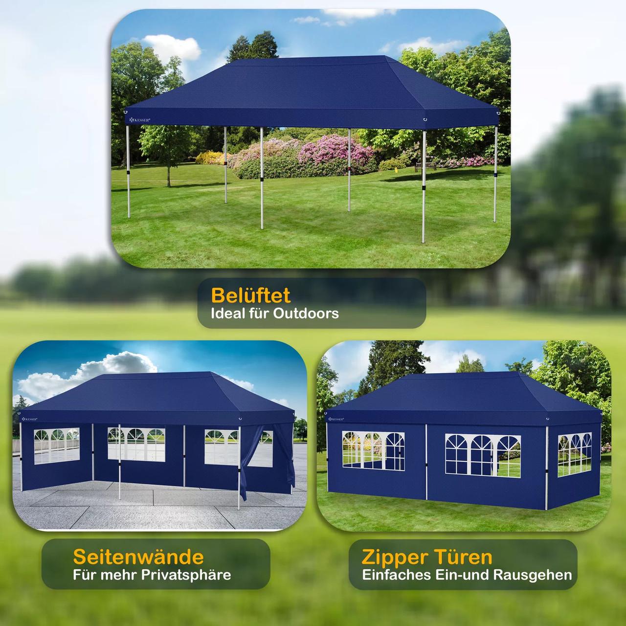 Павільйон садовий KESSER 6x3 м UV50+ Синій - фото 9 Павільйон садовий KESSER 6x3 м UV50+ Синій - фото 9