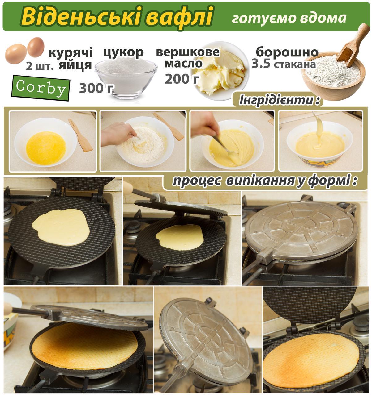 Вафельниця кругла для вафельних трубочок з антипригарним тефлоновим покриттям (20321) - фото 4