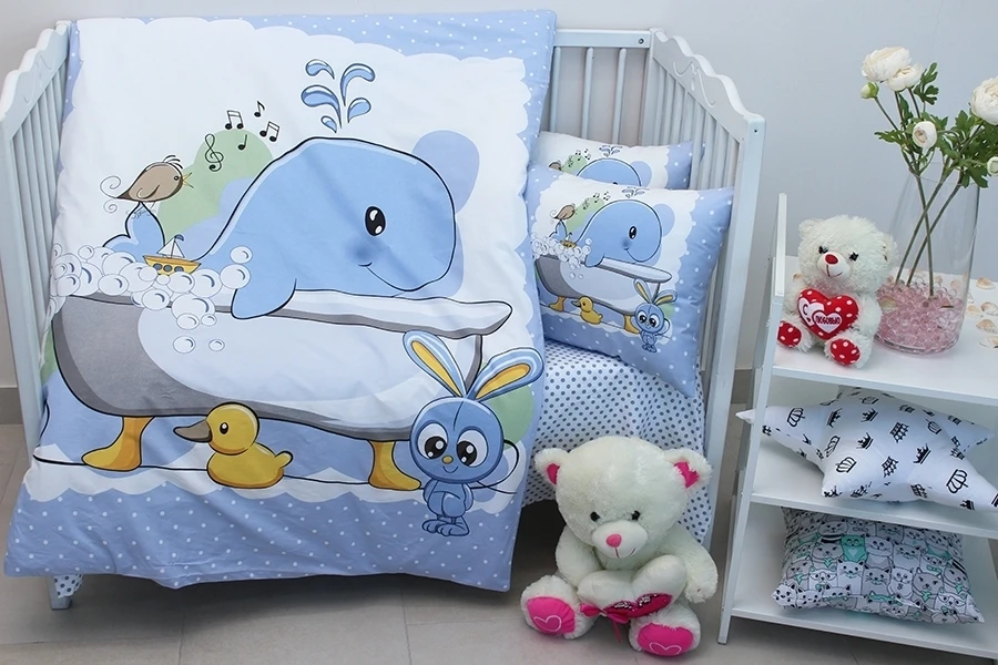 Комплект постельного белья для младенцев TAGtekstil Whale Кит (18104)