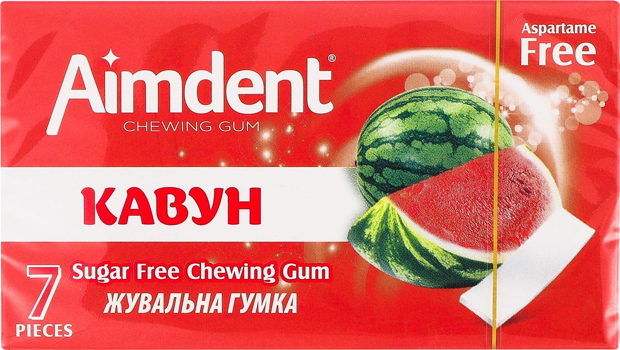 Жувальна гумка без цукру Аіmdent Кавун блок 24 шт.