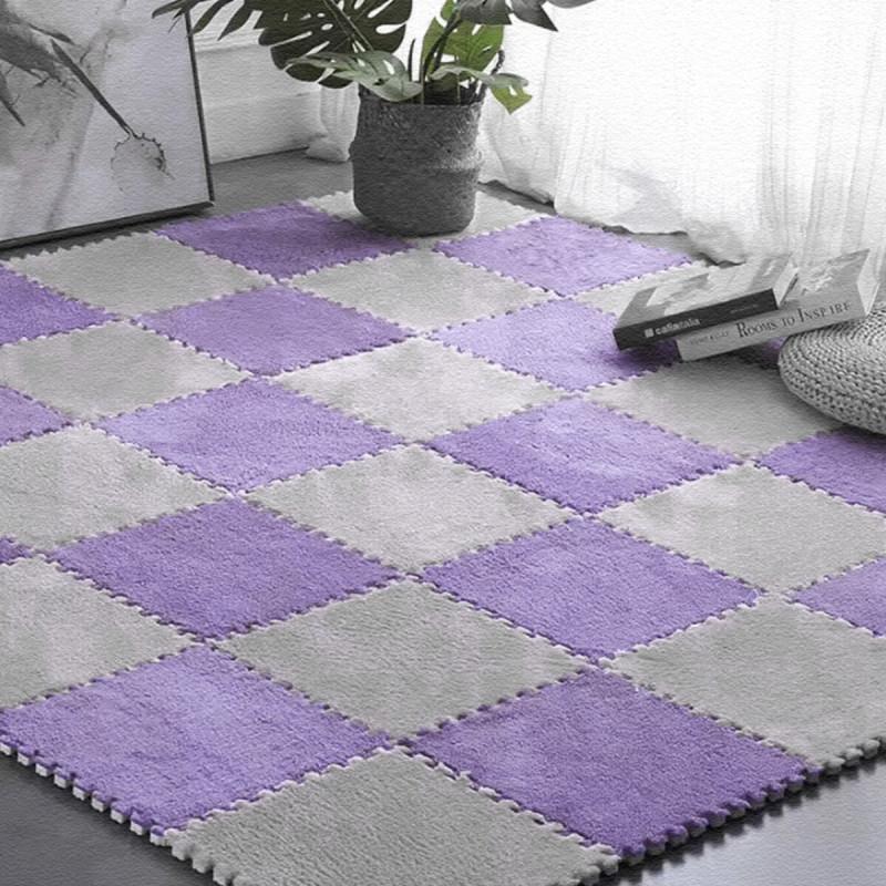 Коврик-пазл плюшевый Sticker Wall SW-00002086 30х30х1 см Фиолетовый (27051091) - фото 8