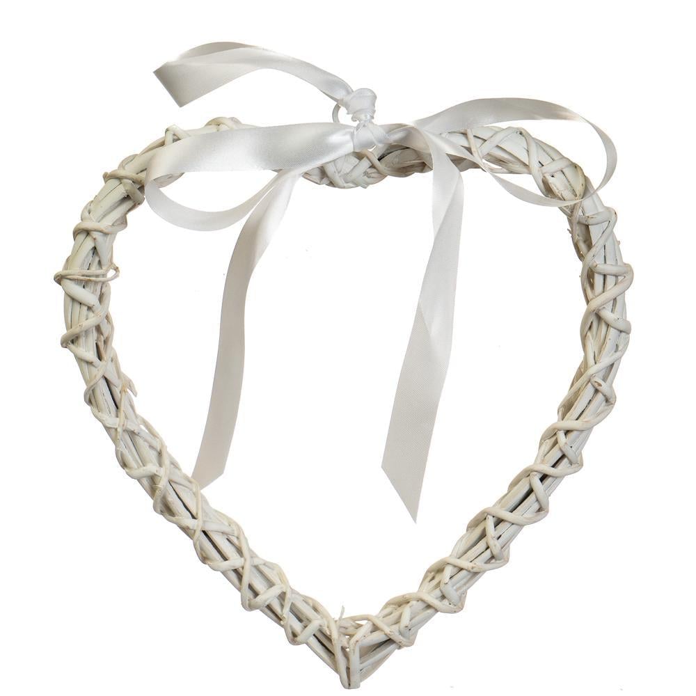 Вінок підвісний з лози Вічне кохання 20х20 см 5 комплектів (5002-027)