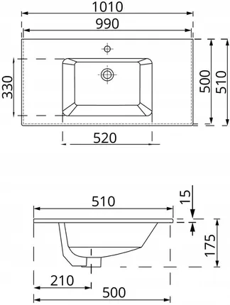Умывальник Cerastyle Ibiza (050500U) - фото 2 Умывальник Cerastyle Ibiza (050500U) - фото 2