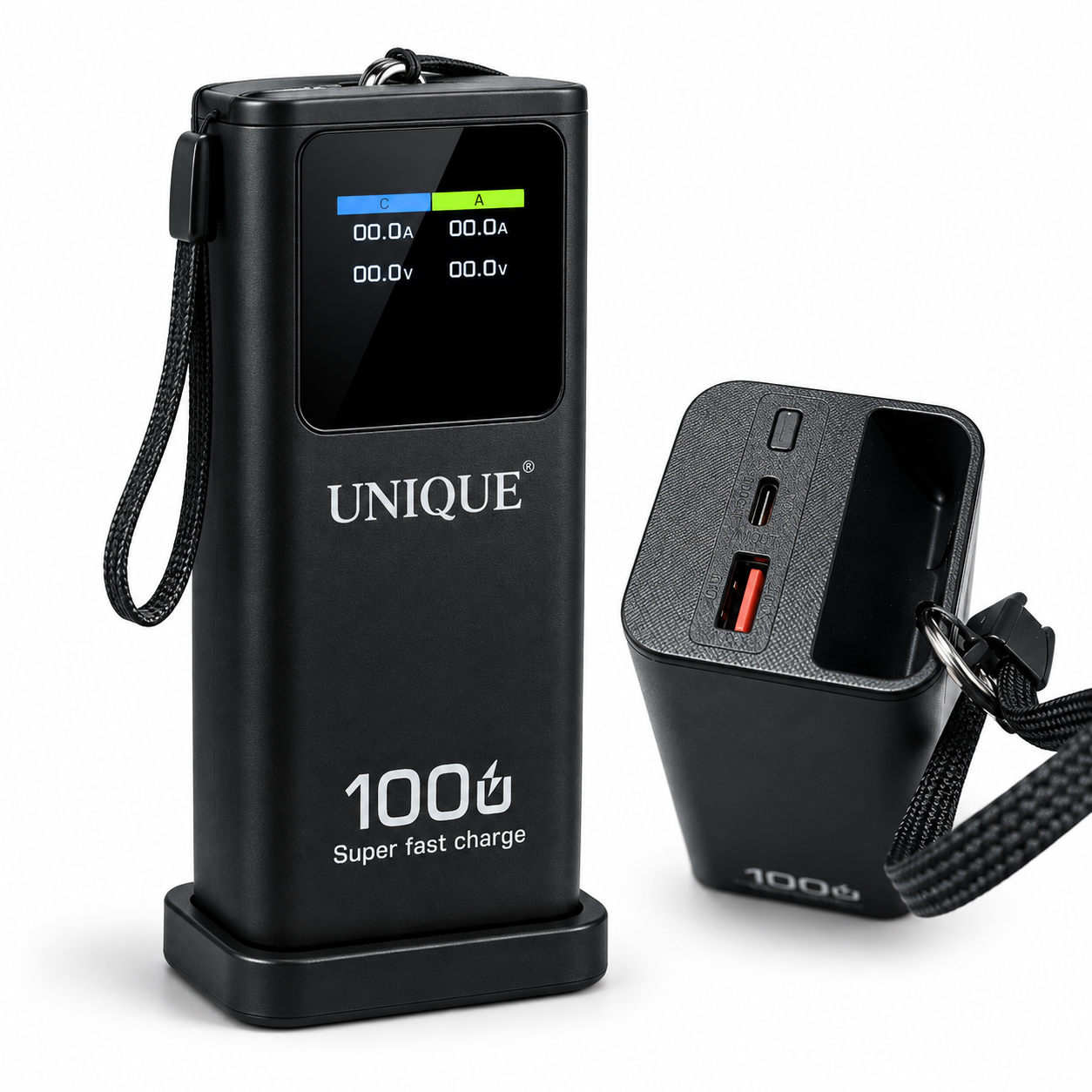 Повербанк Unique UN60 60000 mAh с быстрой зарядкой/LED-дисплеем и ручкой для переноски (37224247)