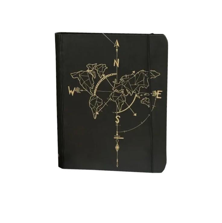 Книга для кулинарных рецептов Recipe book с принтом Карта мира А6 16,5х13 см (NB-102-3)
