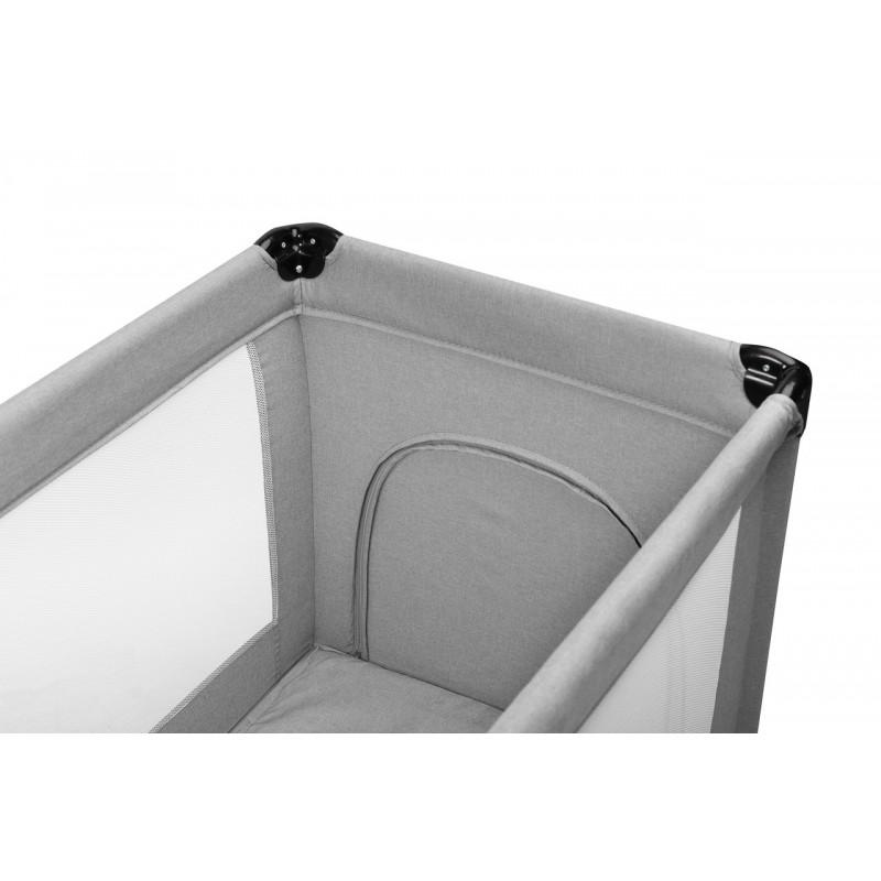 Манеж-кроватка Caretero Basic 2в1 с матрасом Grey (159301) - фото 7