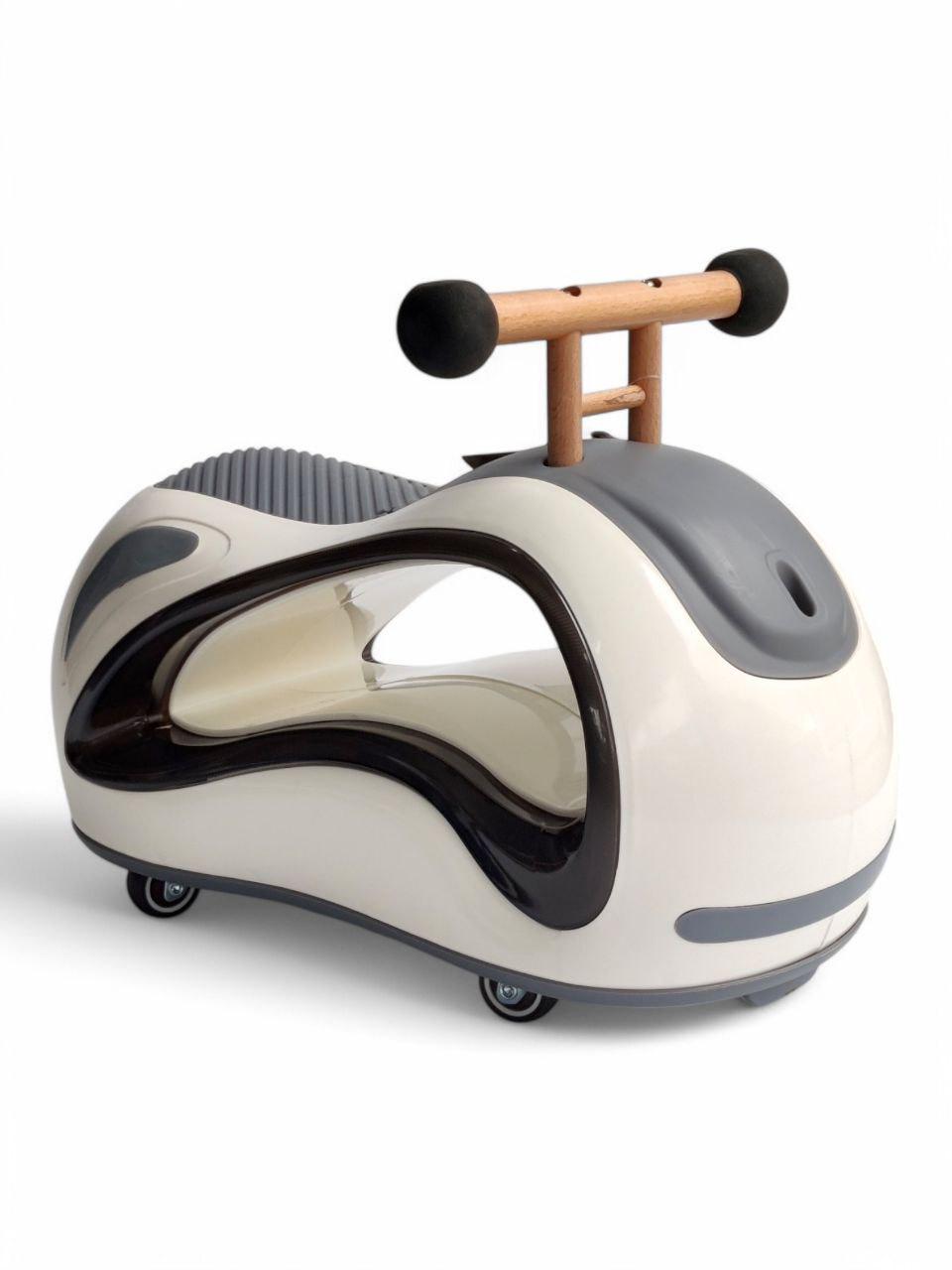 Беговел Scoobee 6688 на 4 колесах до 30 кг со световыми и звуковыми эффектами Бело-серый (6688r-s1)