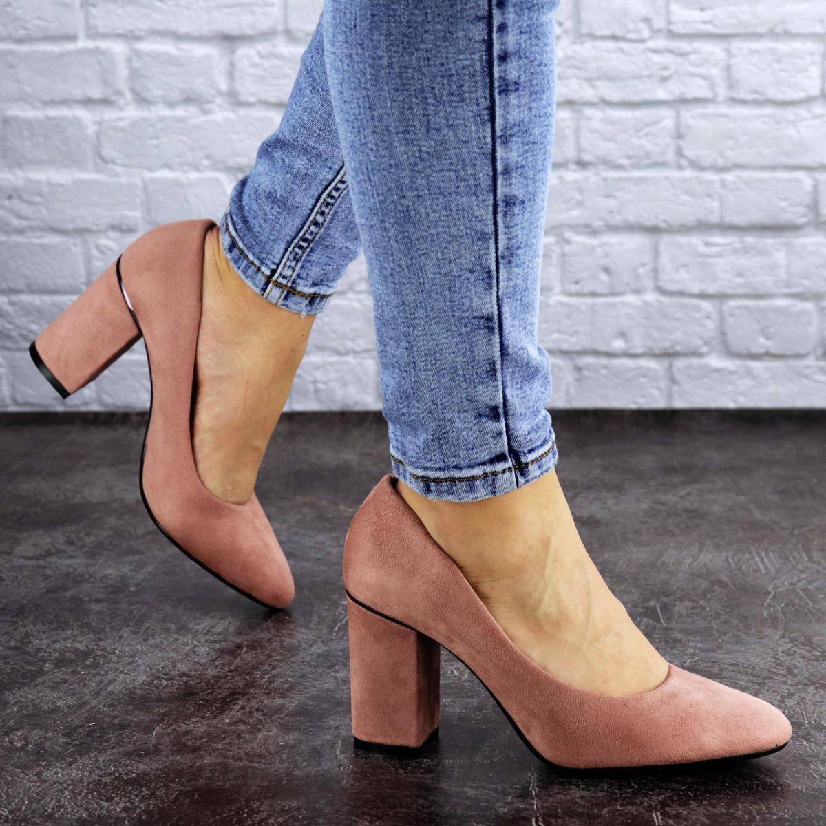 Туфли женские на каблуке Fashion р. 37 24 см Розовый (2131)