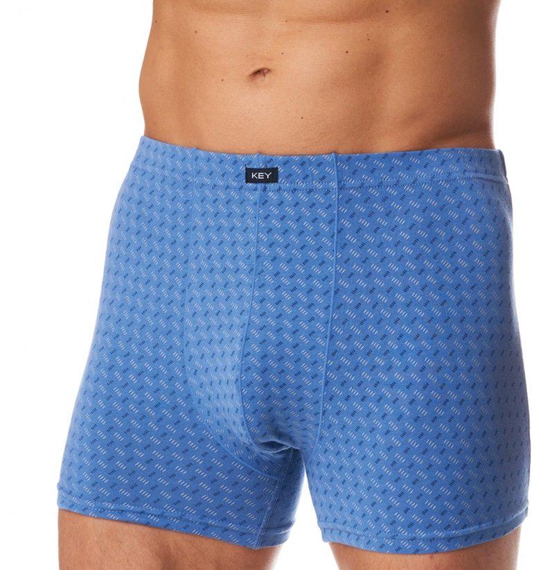 Трусы шорти мужские KEY MXH 760 А23 NI М 1 шт. Синий с узорами (5904765658603)