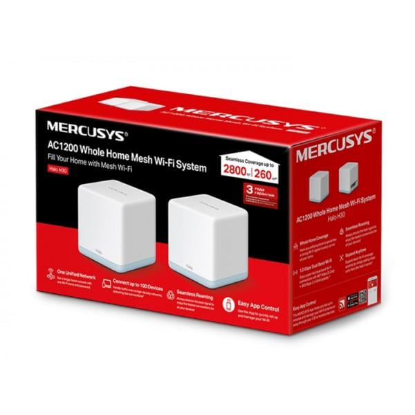 Маршрутизатор Mesh Wi-Fi Mercusys Halo H30 2-pack (12586429) - фото 3