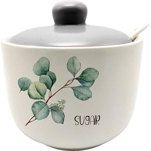 Сахарница керамическая Флора с ложечкой и крышкой 520 мл