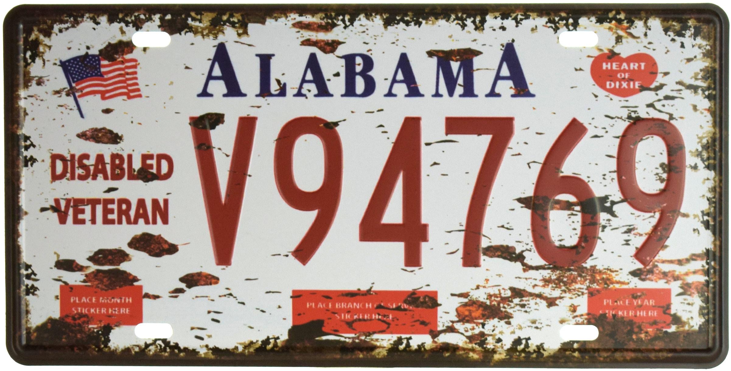 Табличка металева Алабама/Alabama V94769 15x30 см