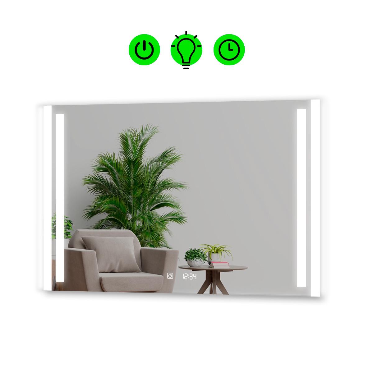 Зеркало с LED подсветкой Mirta с облегченным корпусом 1200x800 мм (13296711)