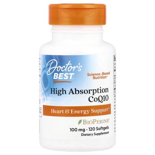 Коэнзим Q-10 Doctor's Best High Absorption CoQ10 with BioPerine 100 мг 120 капс. (DRB-00183)