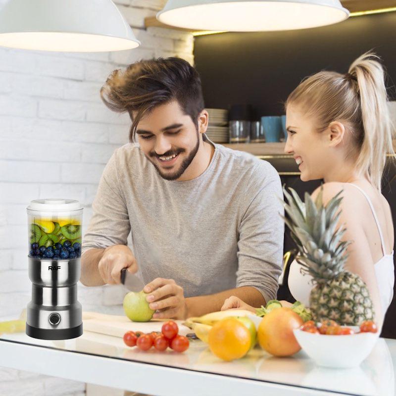 Кавомолка з блендером RAF R-7126 2в1 із нержавіючої сталі Grey - фото 4 Кавомолка з блендером RAF R-7126 2в1 із нержавіючої сталі Grey - фото 4