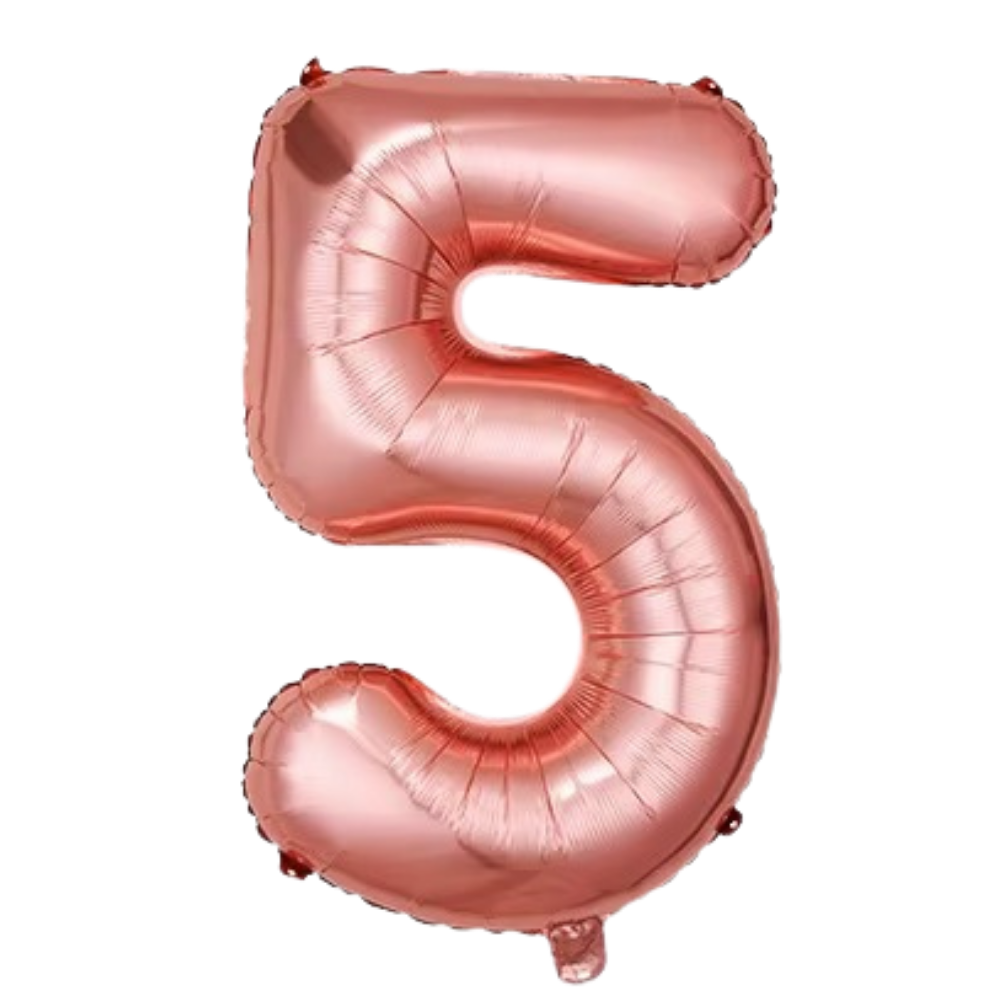 Повітряна куля у вигляді цифри 5 фольгована святкова для дня народження/річниць/ювілеїв 32" Рожеве золото Повітряна куля у вигляді цифри 5 фольгована святкова для дня народження/річниць/ювілеїв 32" Рожеве золото