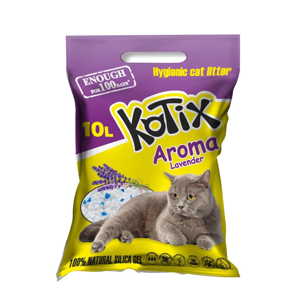 Наповнювач для лотків силікагелевий Kotix Lavender з ароматом лаванди 10 л (2022848144)