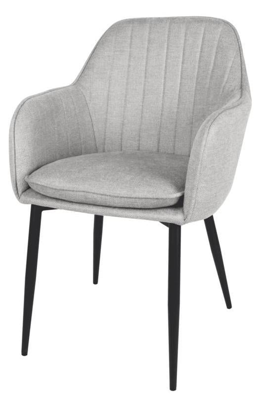 Кухонний стілець EMILY з металевим каркасом Чорний/Світло-сірий (EMILYLGY)