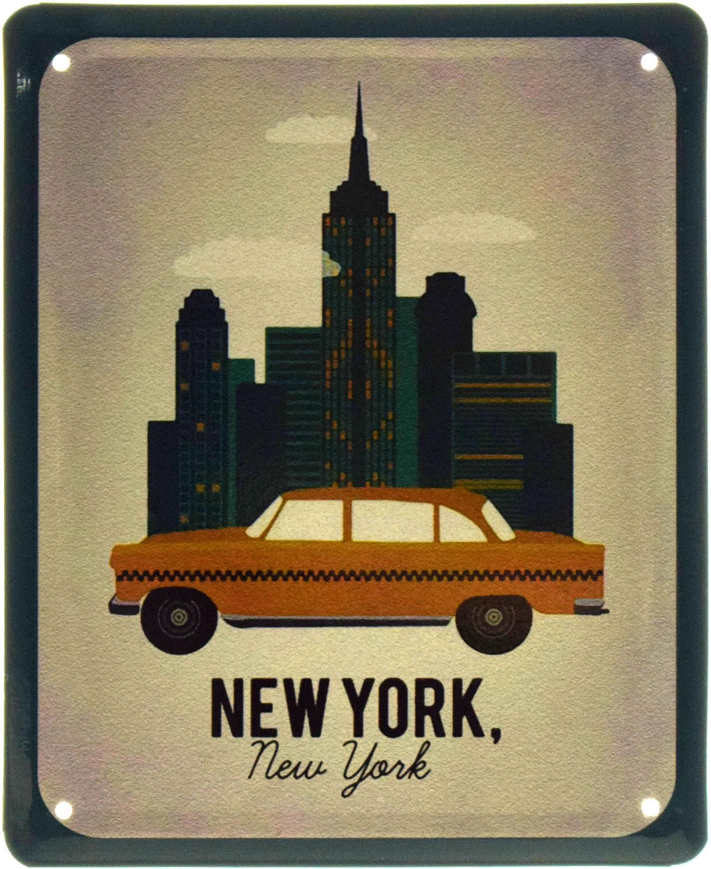 Табличка металева "NY, NY" 18x22 см (ms-103625) Табличка металева "NY, NY" 18x22 см (ms-103625)