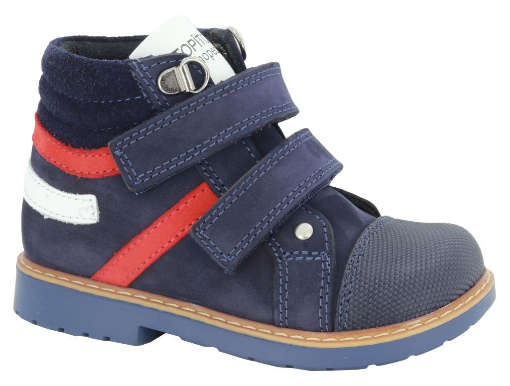 Осенние ботинки Topitop для мальчиков 2310 нубук р. 19 Темно-синий Осенние ботинки Topitop для мальчиков 2310 нубук р. 19 Темно-синий