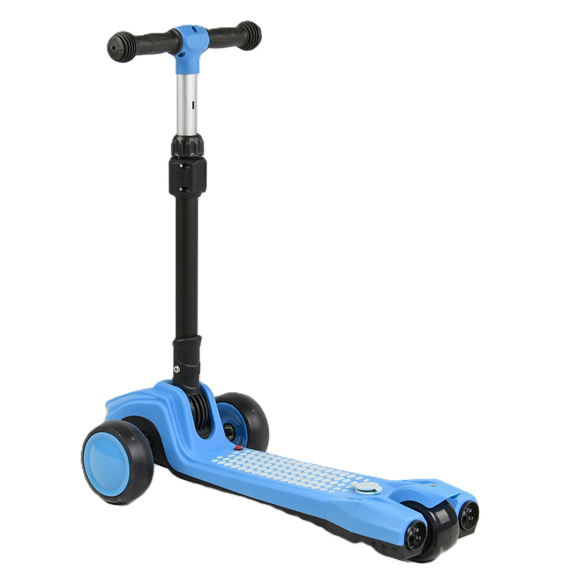 Самокат трехколесный Best Scooter LT-10635/4 пластмассовый с парогенератором/складочный руль/звук машины/дым/свет/колеса PU 120х35 мм (25232580)