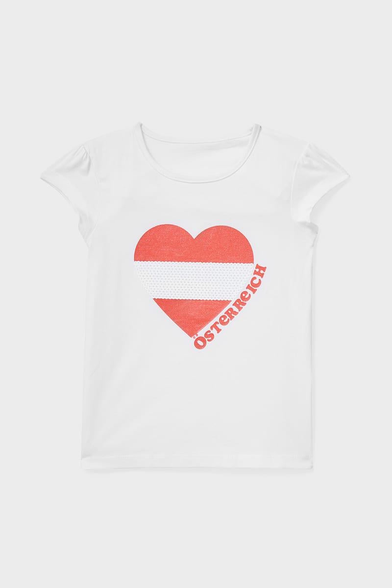 Футболка C&A Серце р. 98 см Білий (847912108559)