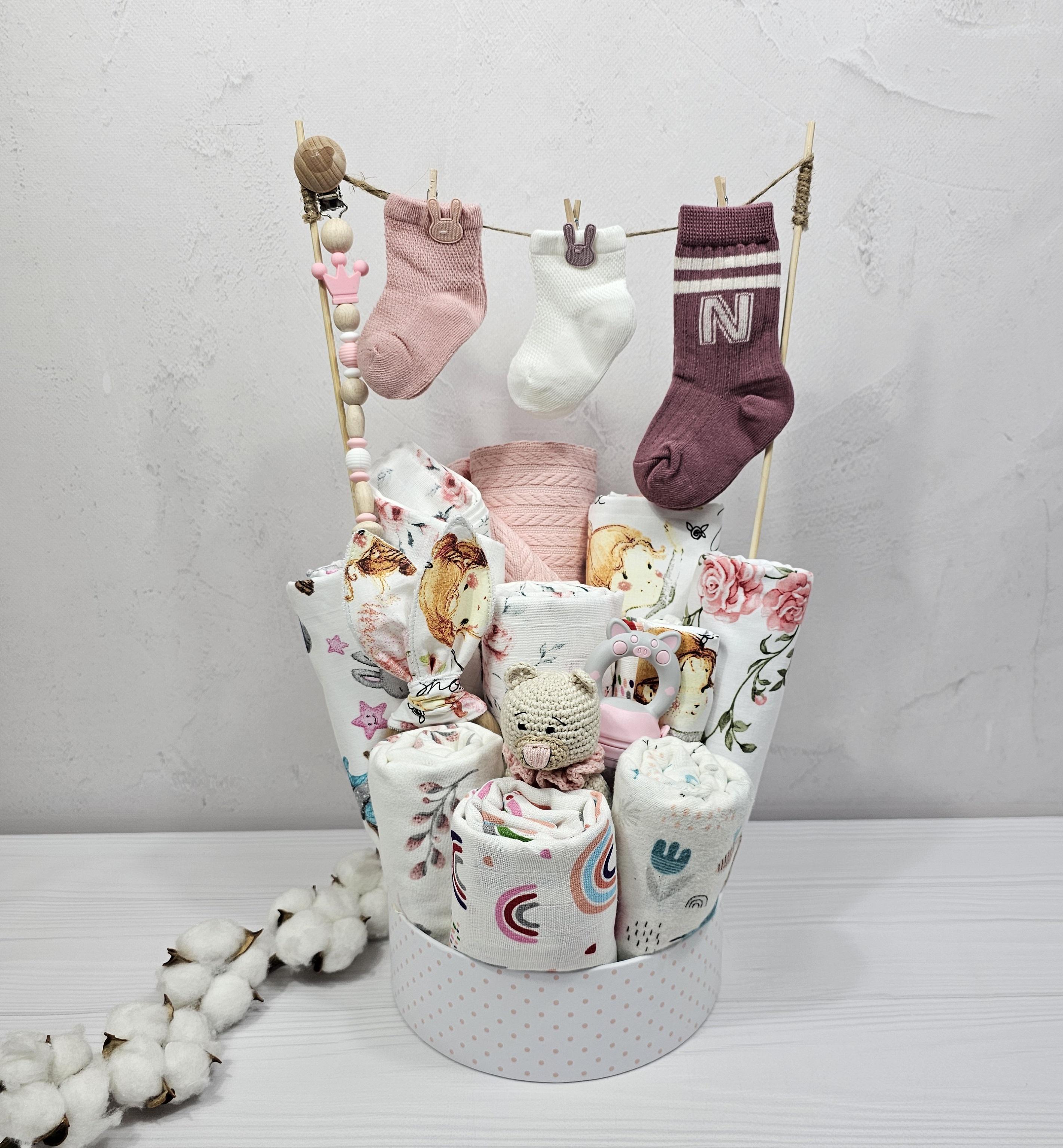 Букет из пеленок для младенцев A.L.Babybox Балерина (BU 18311633) Букет из пеленок для младенцев A.L.Babybox Балерина (BU 18311633)