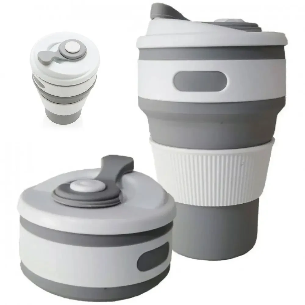 Чашка силиконовая SILICON MAGIC CUP с крышкой Серый (7194) - фото 4 Чашка силиконовая SILICON MAGIC CUP с крышкой Серый (7194) - фото 4