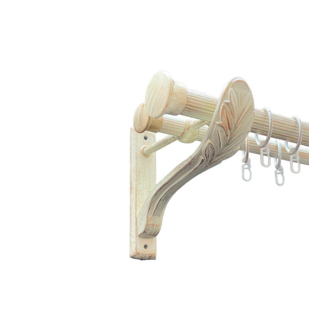 Карниз Orvit Дуо двухрядный рифленый 25/19 мм 300 см Белое золото (00-00010646)