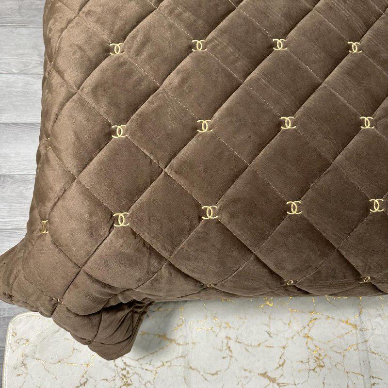 Покривало на ліжко велюрове євро 220x240 см Коричневий (28821679) - фото 2